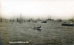 Southend,Naval Pageant 1909,river view,paddle steamer